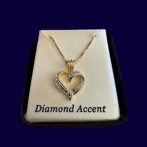 Vermeil Necklace with Diamond Accent Pendant